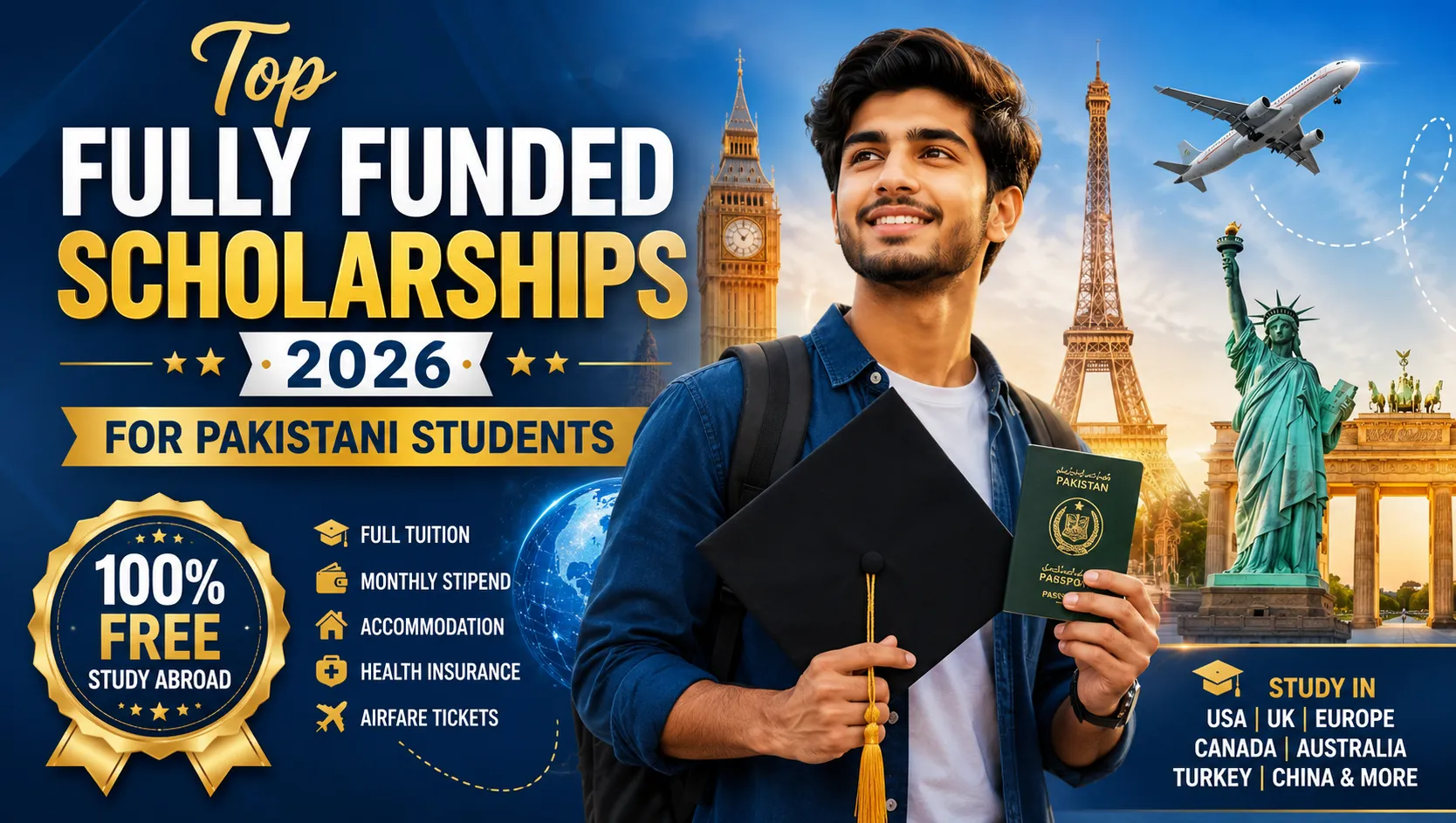 Fully Funded Scholarships for Pakistani Students 2026