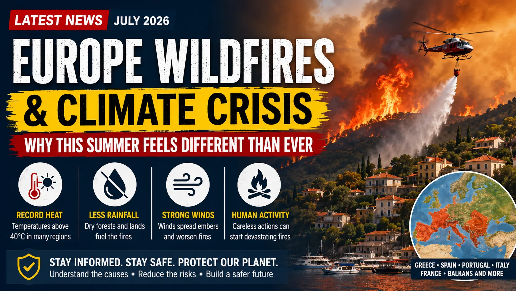 Europe Wildfires & Climate Crisis 2026