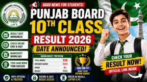 Punjab Board 10th Class Result 2026 Declared