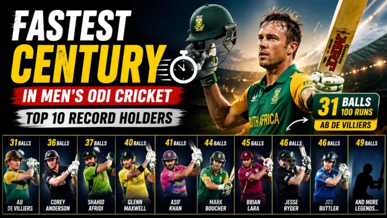 Fastest Century in Men’s ODI Cricket