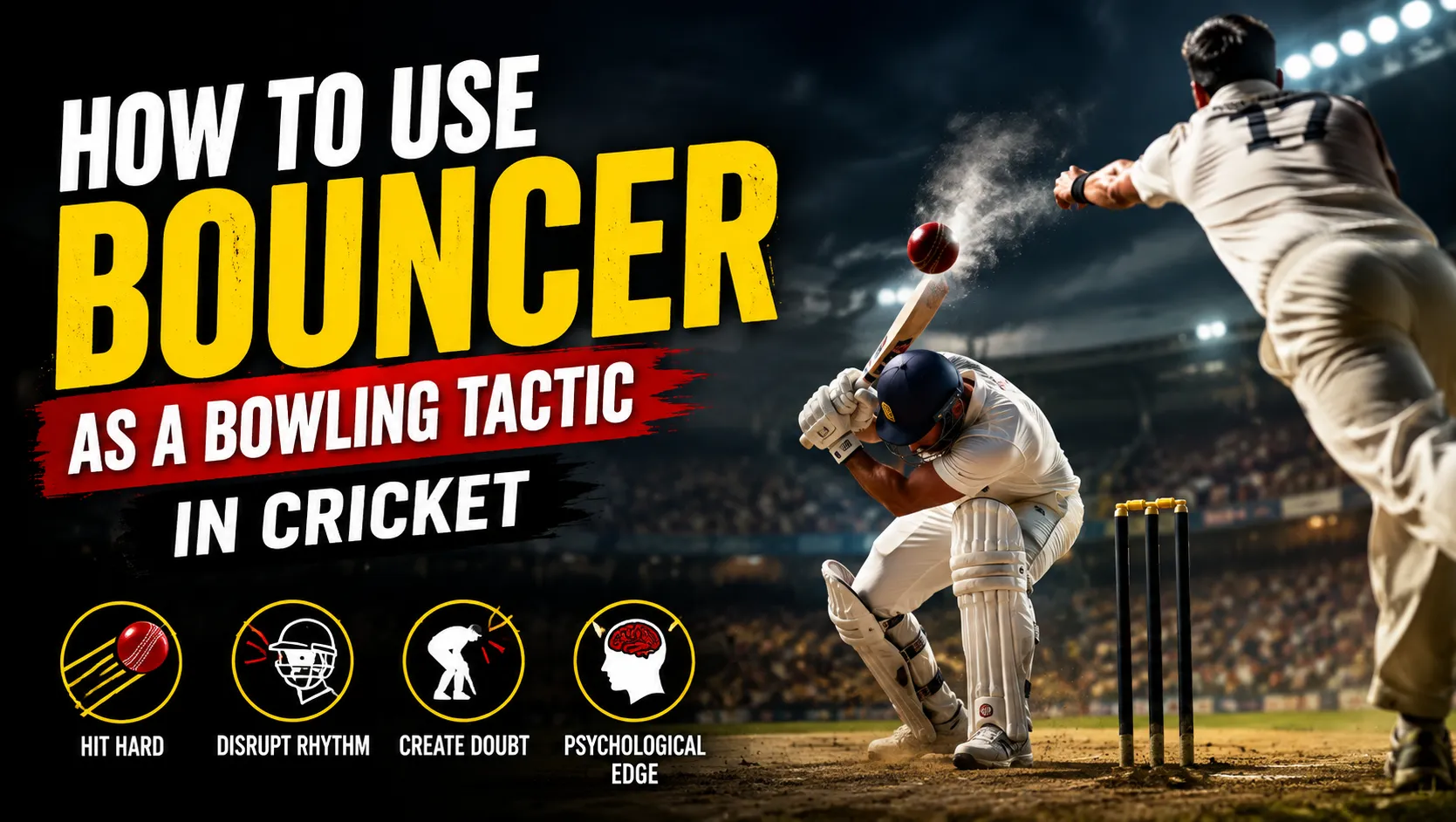 How to Use Bouncer as a Bowling Tactic in Cricket