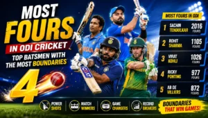 Most Fours in ODI Cricket