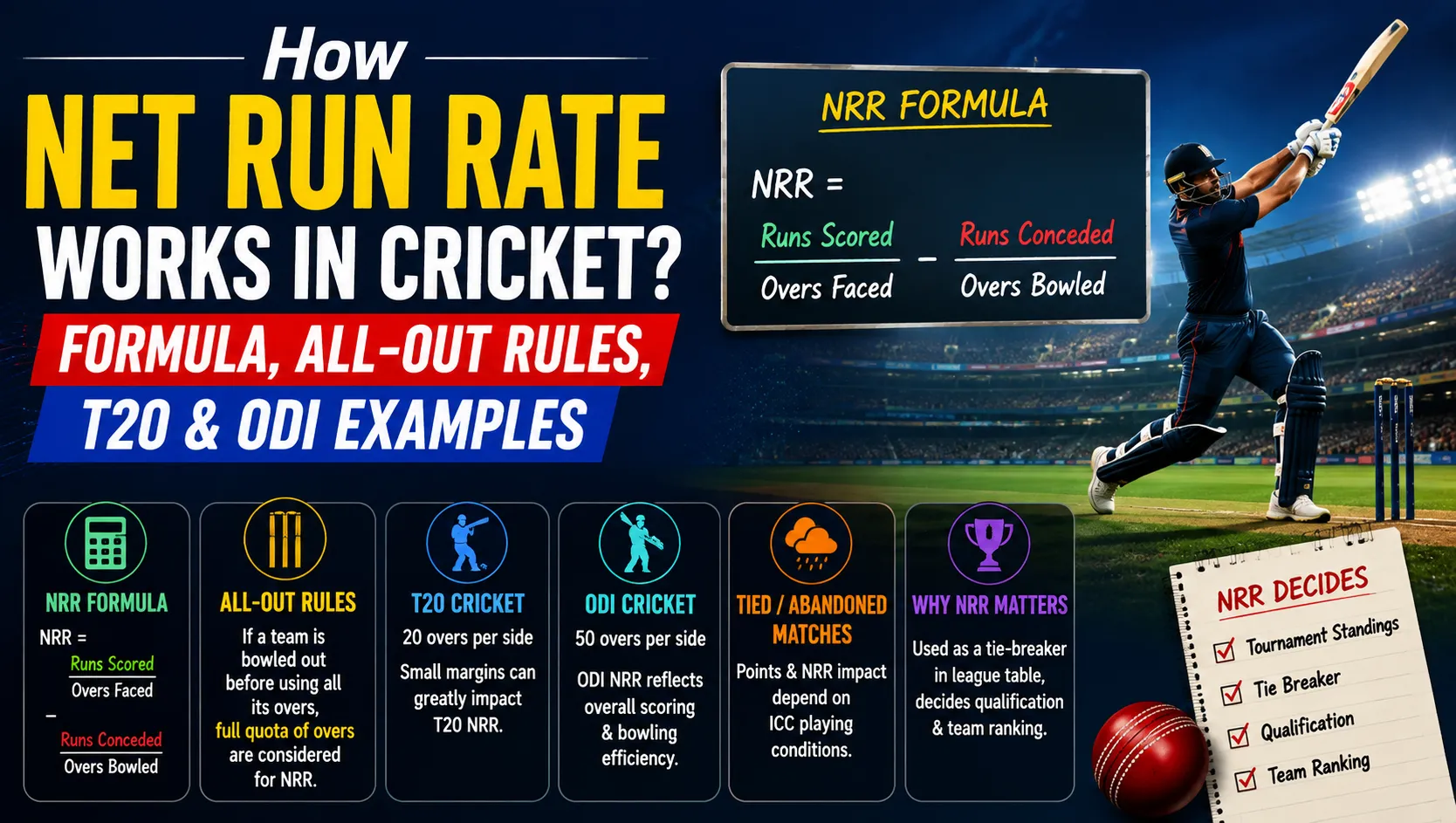 How Net Run Rate Works in Cricket