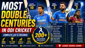Most Double Centuries in ODI Cricket